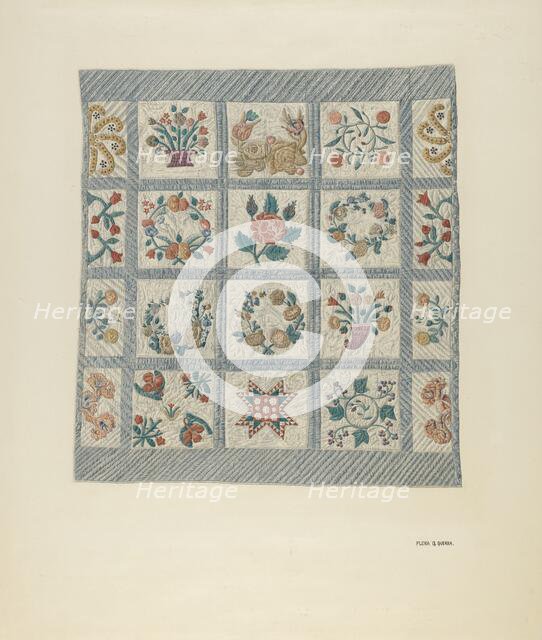 Friendship Quilt, 1935/1942. Creator: Flora G. Guerra.