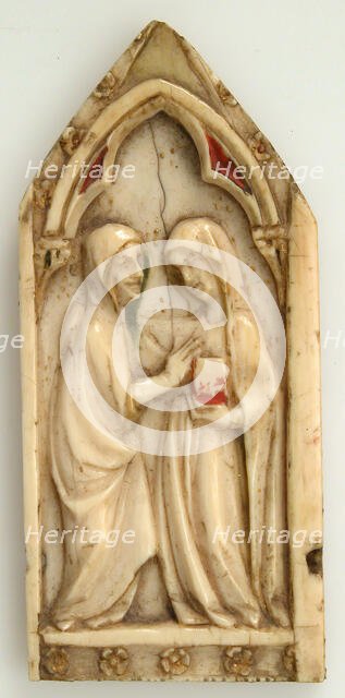 Plaque with the Visitation, French, 14th century. Creator: Unknown.