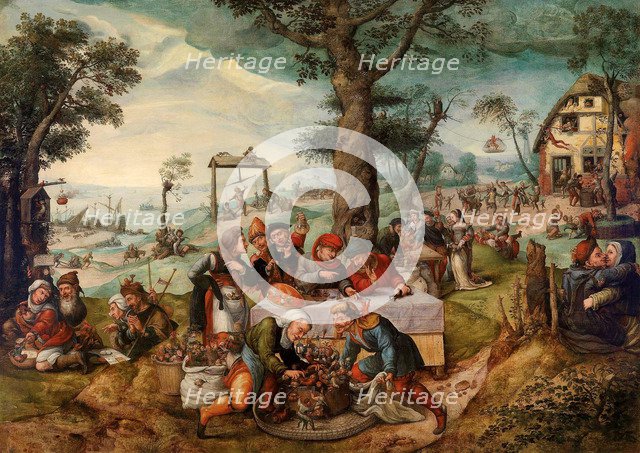 The Mocking of Human Follies. Artist: Verbeeck, Frans (c. 1510-1570)