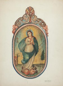 Santo de Retablo (Virgin Mary), 1939/1940. Creators: Robert W.R. Taylor, William Kieckhofel.