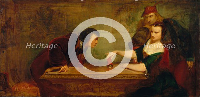 The Last Throw, ca. 1840. Creator: Charles Robert Leslie.