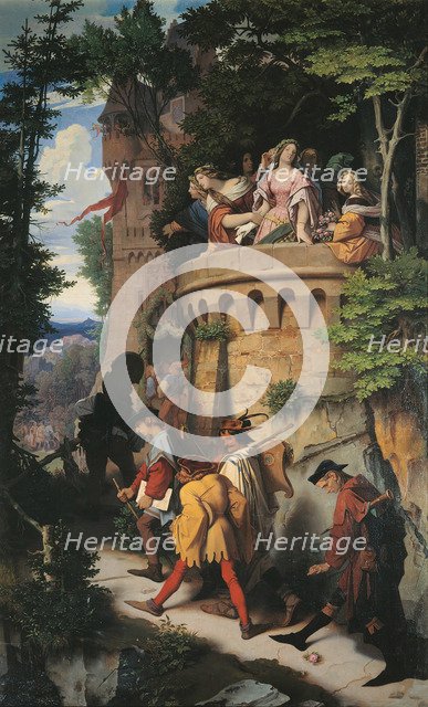 The Rose, or the Artist's Journey, 1847. Artist: Schwind, Moritz Ludwig, von (1804-1871)
