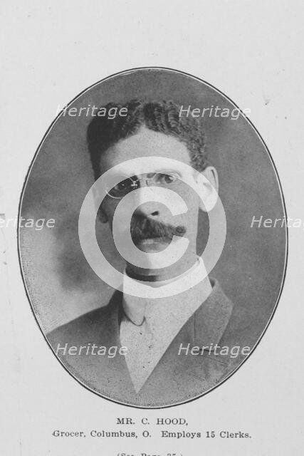 Mr. C. Hood; Grocer; Columbus, O.; Employs 15 clerks, 1907. Creator: Unknown.