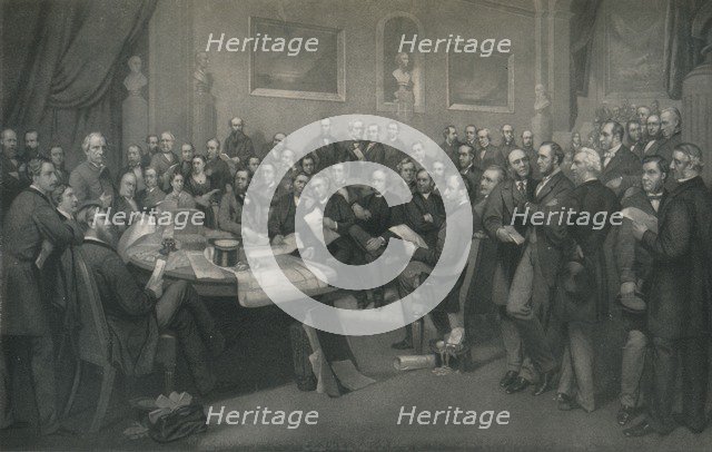 'The First School Board of London', c1873, (1917). Artist: John Whitehead Walton.