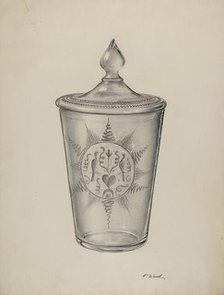 Covered Flip Glass, c. 1940. Creator: Paul Ward.