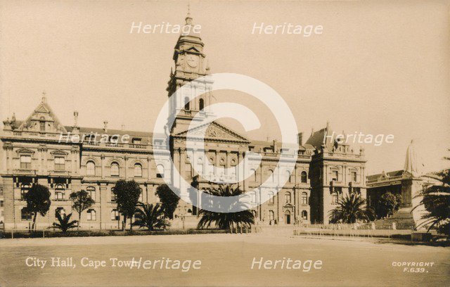 'City Hall, Cape Town', c1933. Artist: Unknown.