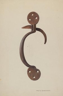 Door Latch, c. 1939. Creator: Fritz Boehmer.