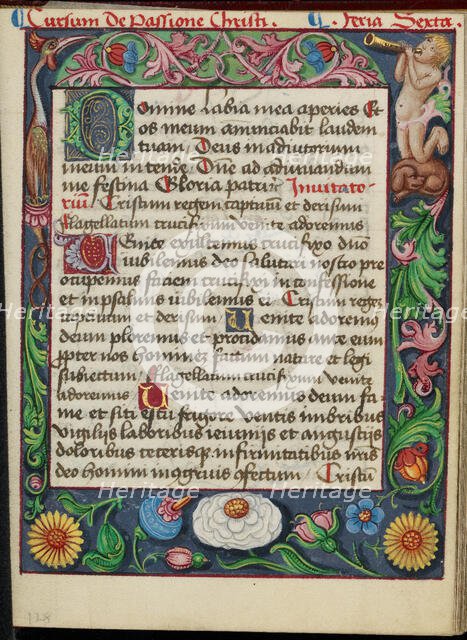 Decorated Text Page; Book of Hours, early 16th century. Creator: Unknown.