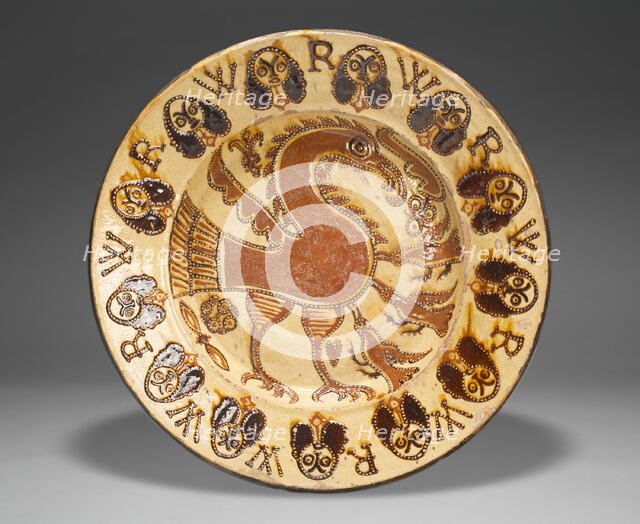 Dish, Staffordshire, 1690/1710. Creator: Staffordshire Potteries.