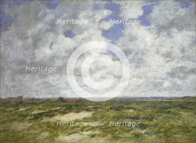 Berck, cloudy Landscape, 1882. Artist: Eugene Louis Boudin.