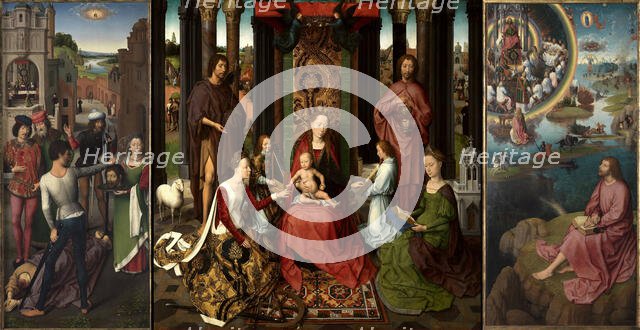 Triptych of Saints John the Baptist and John the Evangelist, c1474-1479. Creator: Memling; Hans (1433/40-1494).