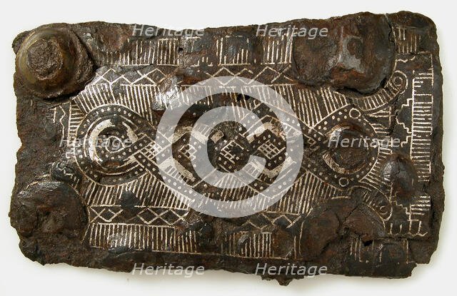 Counter Plate of a Belt Buckle, Frankish or Burgundian, 4th-7th century. Creator: Unknown.