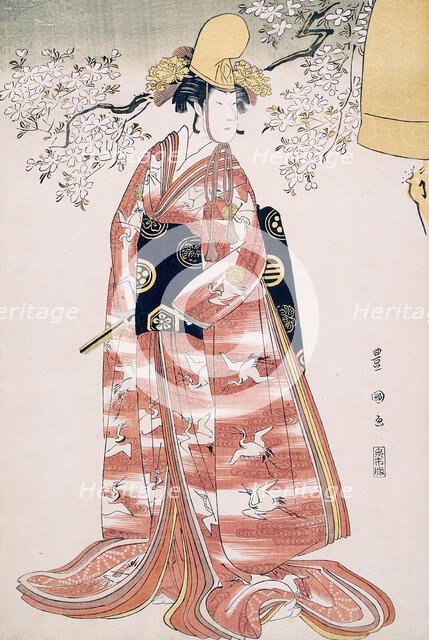 Nakamura Noshio as Hanako in Musume Dojoji, 1796. Creator: Utagawa Toyokuni I.
