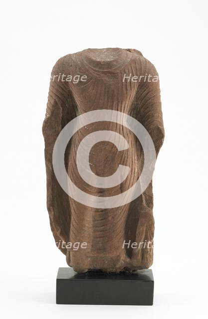 Torso of a Standing Buddha, Gupta dynasty, 5th century. Creator: Unknown.