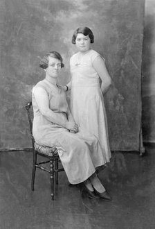 Portrait of two women, c1935. Creator: Kirk & Sons of Cowes.