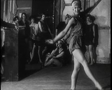 A Female Civilian Performing a Dance Routine  in a Studio, 1920s. Creator: British Pathe Ltd.