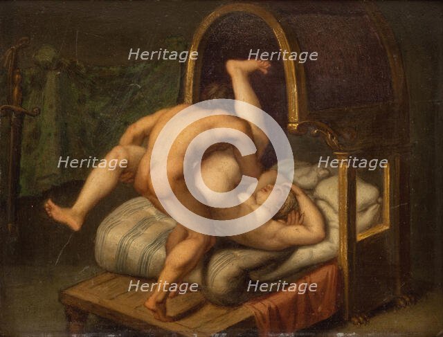 Nudity with man and woman; Intercourse scene, 1572-1602. Creator: Agostino Carracci.