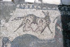 Floor Mosaic of Romulus, Remus and Wolf, Roman Villa, Carthage, Tunisia,  2nd-3rd century. Artist: Unknown.