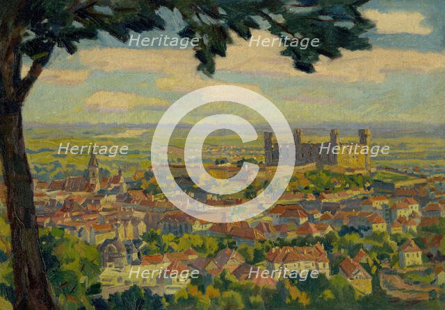 Bratislava from Nový Svet, around 1934. Creator: Gustav Mally.