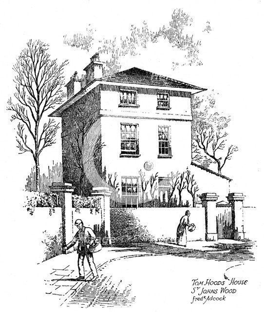 Thomas Hood's house, St John's Wood, London, 1912. Artist: Frederick Adcock