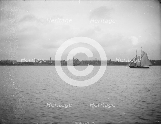 The Royal Victoria Hospital, Netley, Hampshire viewed from Southampton Water, c1878. Artist: Henry Taunt