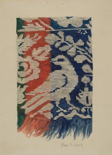 Jacquard Coverlet (Detail), c. 1941. Creator: Alois E. Ulrich.