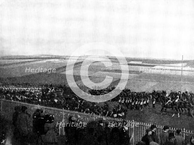 The Volunteer Manoeuvres at Brighton: March Past - transport, 1895. Creator: Symmons & Thiele.