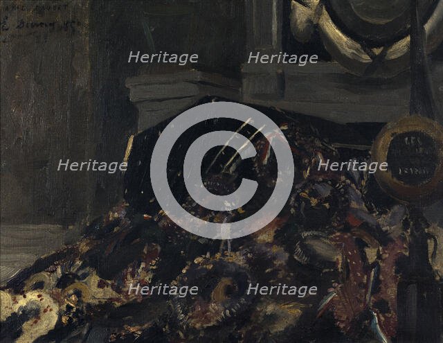 Victor Hugo's coffin covered with wreaths, 1885. Creator: E Durang.