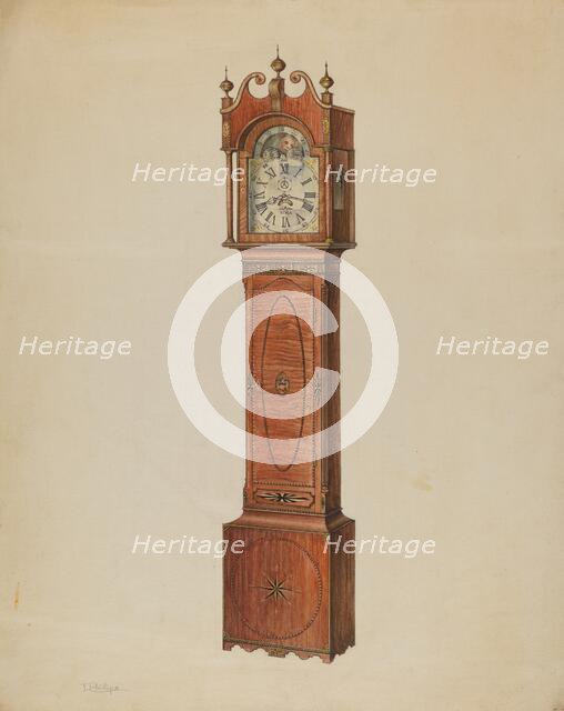 Tall Clock, c. 1936. Creator: Lawrence Phillips.