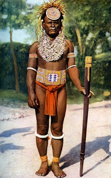 A Malayta chief, Solomon Isles, 1922. Artist: CW Collinson