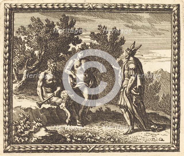 Midas with Apollo and Pan, published 1676. Creator: Jean Lepautre.
