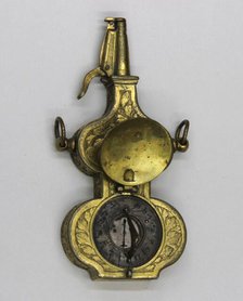 Priming Flask with Sundial and Compass, German, probably Nuremberg, late 16th century. Creator: Unknown.