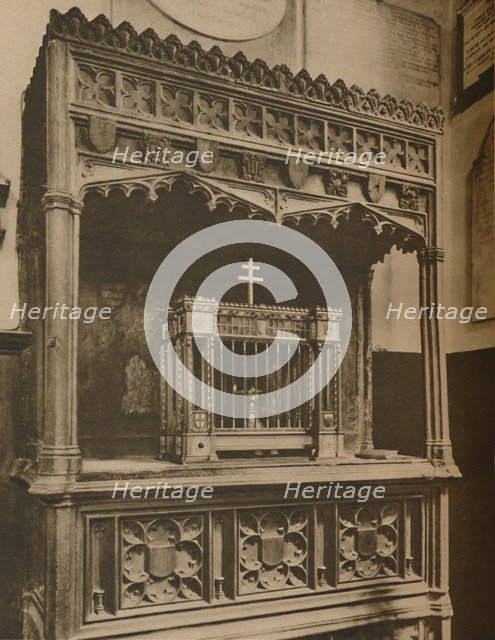 'Ever-Burning "Lamp of Maintenance" of "Toc H" in Allhallows, Barking', c1935. Creator: Lemere.