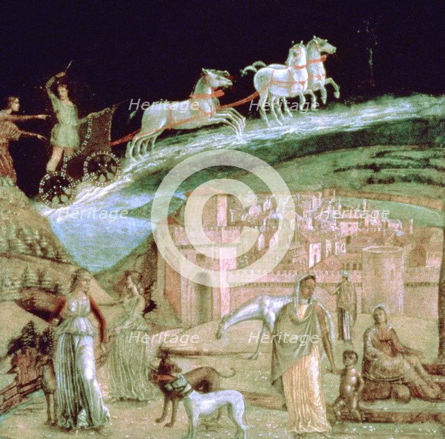 Phaeton in his chariot, c1470-1536. Artist: Unknown