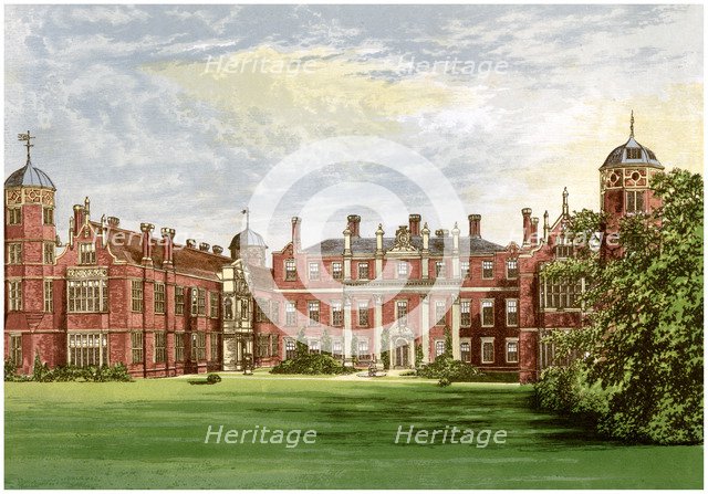Cobham Hall, Kent, home of the Earl of Darnley, c1880. Artist: Unknown