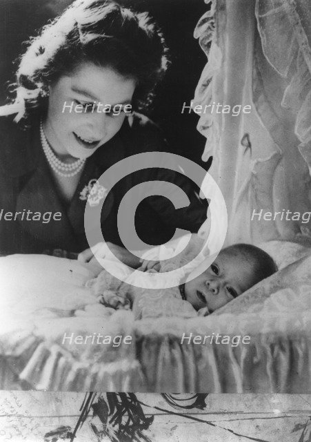 Princess Elizabeth with her son Charles, 1948. Creator: Unknown.