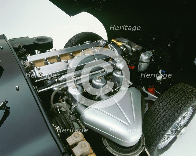1964 Jaguar E type 3.8 6 cylinder engine. Artist: Unknown.