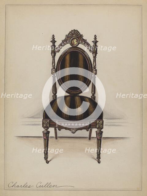 Chair (one of a pair), c. 1936. Creator: Charles Cullen.