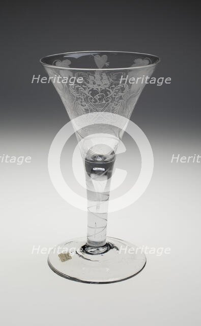 Trumpet Wine Glass, , c. 1740-50. Creator: Unknown.