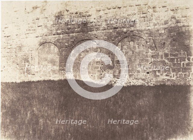 Jérusalem, Enceinte du Temple, Triple porte romaine, 1854. Creator: Auguste Salzmann.