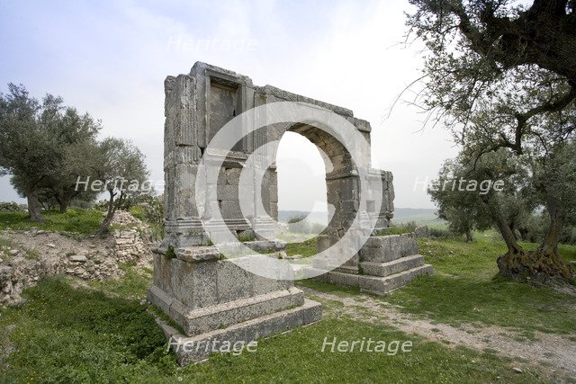 The Arch of Septimius Severus, Dougga (Thugga), Tunisia. Artist: Samuel Magal