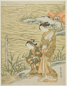 Two Women at the Waterside, c. 1766/67. Creator: Suzuki Harunobu.