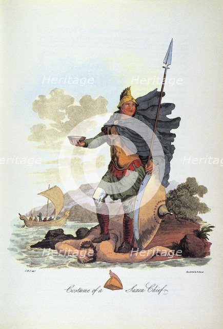 'Costume of a Saxon Chief', 1814. Artist: Charles Hamilton Smith