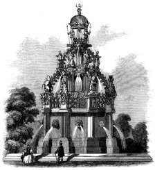 Fountain to be erected in front of Holyrood Palace, 1858. Creator: Unknown.