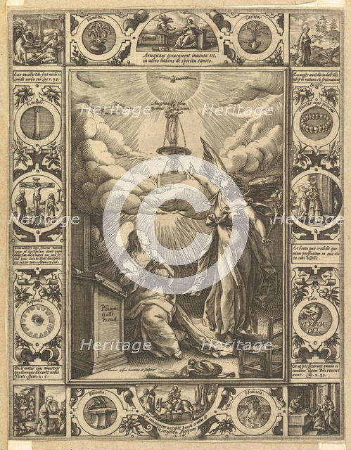 Ave Maria, from Allegorical Scenes on the Life of Christ, from Christian and Profane Allegories. Creator: Hendrik Goltzius.