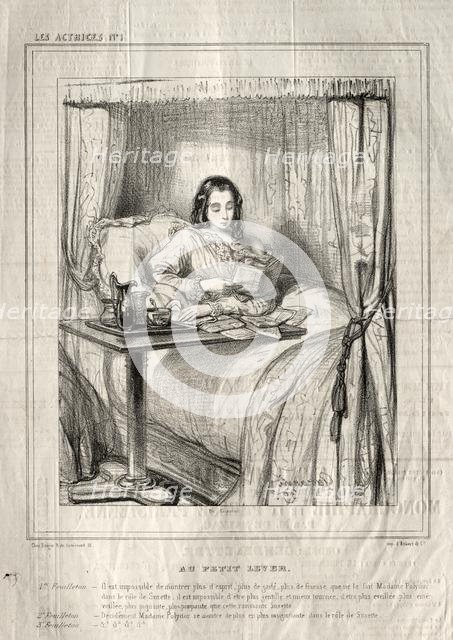 Les Actrices: Au petit lever..., 1843. Creator: Paul Gavarni (French, 1804-1866).