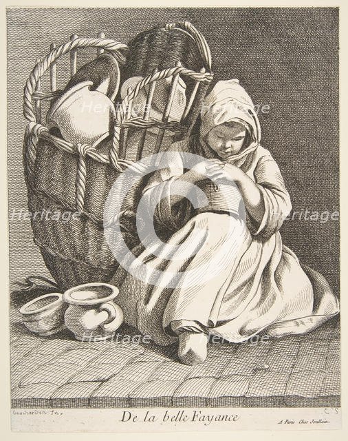 Pottery Peddler, 1738. Creator: Caylus, Anne-Claude-Philippe de.