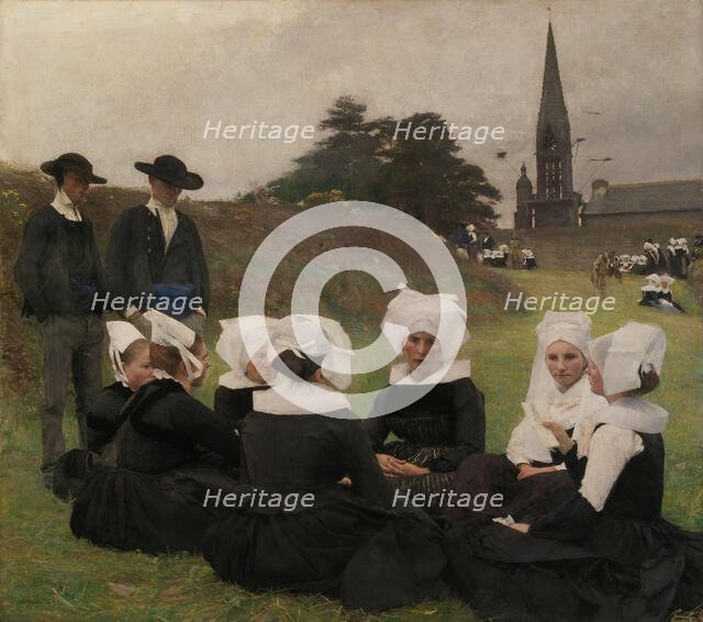 Les Bretonnes au Pardon, 1887. Creator: Dagnan-Bouveret, Pascal Adolphe Jean (1852-1929).