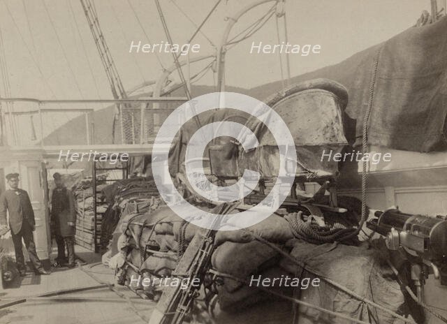 The Left Side of the Quarterdeck with Cargo for the Anadyr Expedition, 1889. Creator: Unknown.