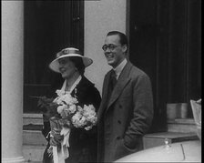 His Serene Highness Prince Bernhard of Lippe-Biesterfeld and Her Royal Highness Princess... , 1936. Creator: British Pathe Ltd.